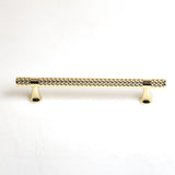 Gold Solid Zinc Kitchen Cabinet Handles Drawer Bar Handle Pull 128mm - Front View