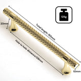 Gold Solid Zinc Kitchen Cabinet Handles Drawer Bar Handle Pull 128mm - Top-Down View