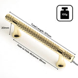 Gold Solid Zinc Kitchen Cabinet Handles Drawer Bar Handle Pull 96mm - Top-Down View