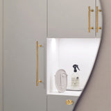 Gold Solid Zinc Kitchen Cabinet Handles Drawer Bar Handle Pull 96mm - Close-Up Angle