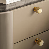 Gold Solid Zinc Kitchen Cabinet Handles Drawer Bar Handle Pull - Side View