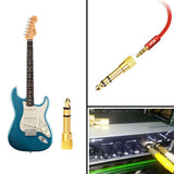 3.5mm Stereo Female to 6.35mm Male  Stereo Audio Jack Adapter for Aux Cable Guitar Amplifier Headphone - Front View