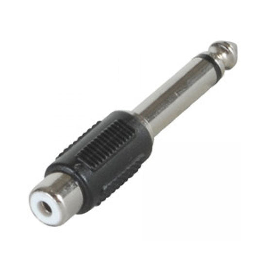 6.35mm Mono Audio Adapter to RCA Female Connector with Nickel Plating