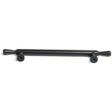 Black Zinc Kitchen Cabinet Handles Drawer Bar Handle Pull 128mm - Side View