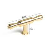 Chic Gold Zinc Contemporary Cabinet Handles for Kitchen and Drawers - Top-Down View