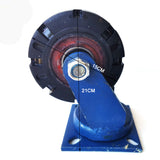 Industrial 500kg 6inch Heavy Duty Machine Solid rubber Caster Swivel Wheel - Side View