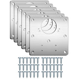 6-Pack Durable Stainless Steel Hinge Repair Brackets with Screws for Furniture Restoration