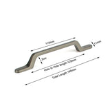 Black Zinc Kitchen Cabinet Handles Drawer Bar Handle Pull 128mm - Top-Down View