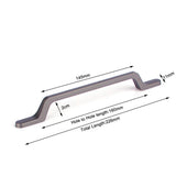Black Zinc Kitchen Cabinet Handles Drawer Bar Handle Pull 160mm - Top-Down View