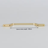 Gold Zinc Kitchen Cabinet Handles Drawer Bar Handle Pull 128mm - Front View