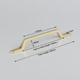 Gold Zinc Kitchen Cabinet Handles Drawer Bar Handle Pull 128mm - Side View