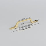 Gold Zinc Kitchen Cabinet Handles Drawer Bar Handle Pull 96mm - Top-Down View