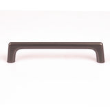 Contemporary 128mm Black Zinc Cabinet Handles for Stylish Kitchen Upgrade - Front View