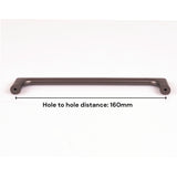 Black Zinc Kitchen Cabinet Handles Drawer Bar Handle Pull 160mm - Side View