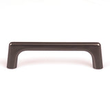 Contemporary Zinc Drawer Handles - 96mm Sleek Cabinet Pulls - Front View