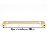 Contemporary Gold Zinc 128mm Kitchen Cabinet Drawer Handle - Side View