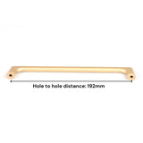 Contemporary Gold Zinc Drawer Handles - 192mm Cabinet Pulls with Laser Edge Design - Side View