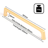 Contemporary Gold Zinc Drawer Handles - 192mm Cabinet Pulls with Laser Edge Design - Top-Down View