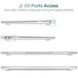 Clear Protective Case with Keyboard Cover for MacBook Air 13 Inch (2018-2022) A1932 A2179 A2337