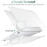 Clear Protective Case with Keyboard Cover for MacBook Air 13 Inch (2018-2022) A1932 A2179 A2337 - Low Angle