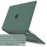 Dark Green Protective Case for MacBook Air 13 Inch (2018-2022) with Keyboard Cover - Fits Models A1932, A2179, A2337