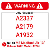 Dark Green Protective Case for MacBook Air 13 Inch (2018-2022) with Keyboard Cover - Fits Models A1932, A2179, A2337 - Front View