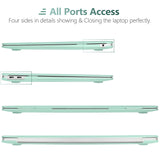 MacBook Air 13 Inch Protective Shell Case with Keyboard Cover - Green, Fits Models A1932, A2179, A2337 (2018-2020)
