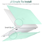 MacBook Air 13 Inch Protective Shell Case with Keyboard Cover - Green, Fits Models A1932, A2179, A2337 (2018-2020) - Rear View
