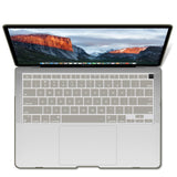 MacBook Air 13 Inch Hard Shell Case & Keyboard Protector (Models A1932, A2179, A2337) - Grey for 2022-2018 Versions - Low Angle