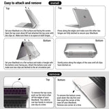 MacBook Air 13 Inch Hard Shell Case & Keyboard Protector (Models A1932, A2179, A2337) - Grey for 2022-2018 Versions