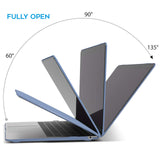 Lavender Grey Protective Case & Keyboard Cover for MacBook Air 13 (2018-2022 Models A1932, A2179, A2337) - Rear View