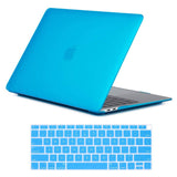 Light Blue Protective Case for MacBook Air 13 Inch (2018-2022) with Keyboard Cover - Models A1932, A2179, A2337