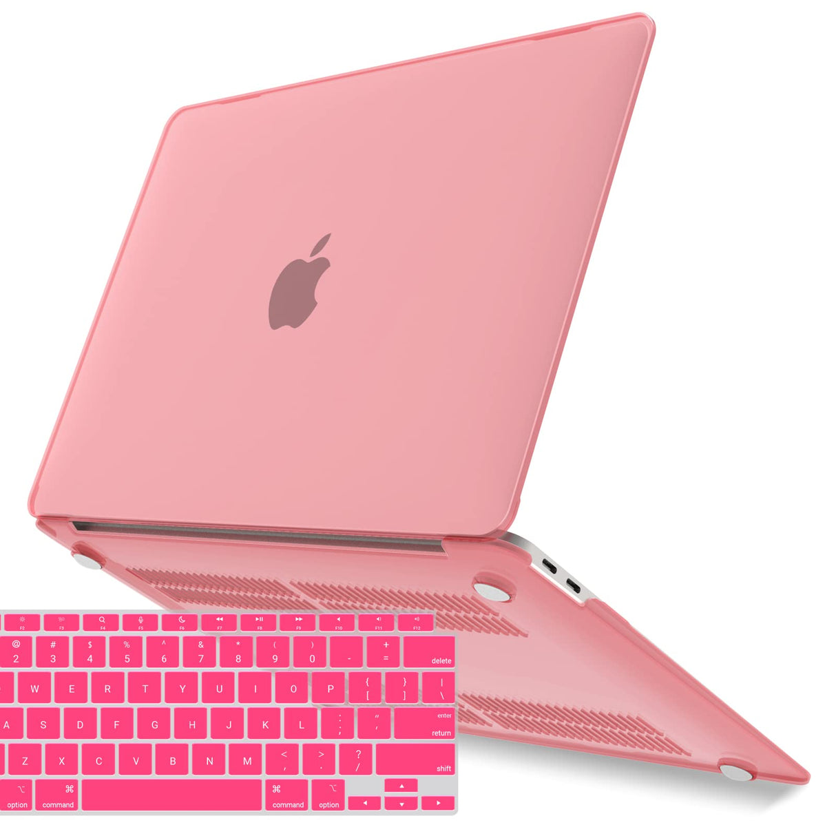 Pink Shell Case and Keyboard Cover for MacBook Air 13 Inch (2018-2022) - Model A1932, A2179, A2337 C