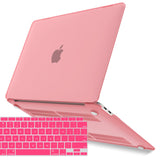 Pink Shell Case and Keyboard Cover for MacBook Air 13 Inch (2018-2022) - Model A1932, A2179, A2337 C