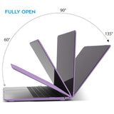 MacBook Air 13 Inch Protective Shell Case with Keyboard Cover - Purple for Models A1932, A2179, A2337 (2018-2022) - Rear View