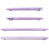MacBook Air 13 Inch Protective Shell Case with Keyboard Cover - Purple for Models A1932, A2179, A2337 (2018-2022) - Low Angle