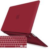 Wine Red Shell Case with Keyboard Cover for MacBook Air 13 (2018-2022) - Models A1932, A2179, A2337