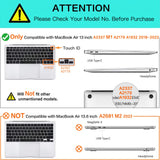 Wine Red Shell Case with Keyboard Cover for MacBook Air 13 (2018-2022) - Models A1932, A2179, A2337 - Top-Down View