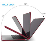 Wine Red Shell Case with Keyboard Cover for MacBook Air 13 (2018-2022) - Models A1932, A2179, A2337 - Rear View