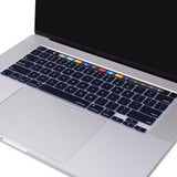 Keyboard Cover Skin For MacBook Pro 13 Pro 16 A2338 A2289 A2251 A2141 M1 M2 2020 to 2023 Navy Blue - Rear View