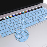 Keyboard Cover Skin For MacBook Pro 13 Pro 16 A2338 A2289 A2251 A2141 M1 M2 2020 to 2023 Sky Blue - Top-Down View