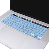 Keyboard Cover Skin For MacBook Pro 13 Pro 16 A2338 A2289 A2251 A2141 M1 M2 2020 to 2023 Sky Blue - Rear View