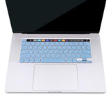 Keyboard Cover Skin For MacBook Pro 13 Pro 16 A2338 A2289 A2251 A2141 M1 M2 2020 to 2023 Sky Blue - Close-Up Angle
