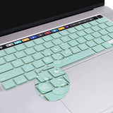 Keyboard Cover Skin For MacBook Pro 13 Pro 16 A2338 A2289 A2251 A2141 M1 M2 2020 to 2023 Mint Green - Side View