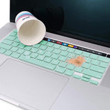 Keyboard Cover Skin For MacBook Pro 13 Pro 16 A2338 A2289 A2251 A2141 M1 M2 2020 to 2023 Mint Green - 45-Degree Angle