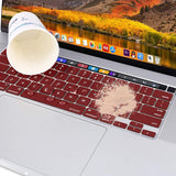 Keyboard Cover Skin For MacBook Pro 13 Pro 16 A2338 A2289 A2251 A2141 M1 M2 2020 to 2023 Wine Red - 45-Degree Angle