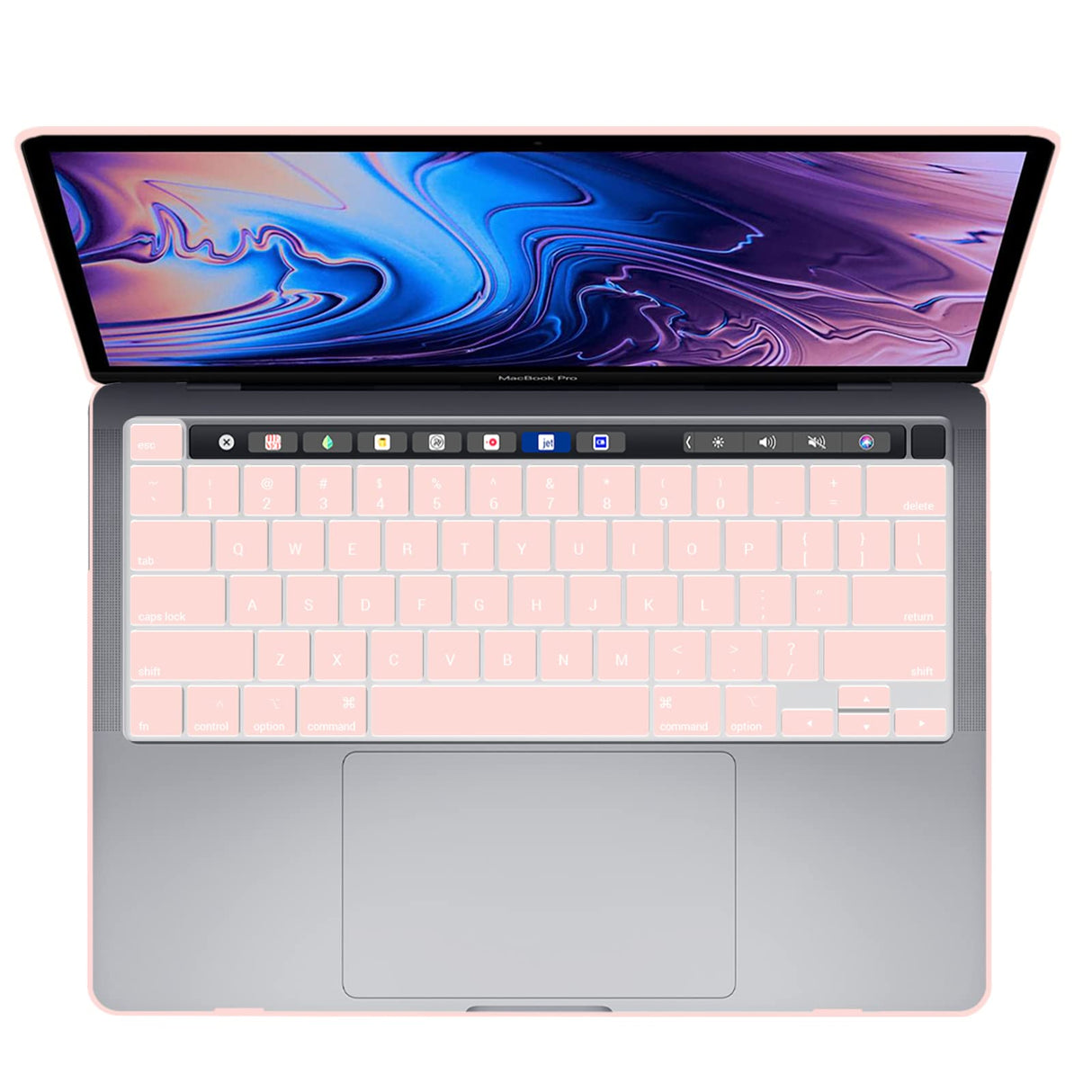 Chic Pink Hard Shell Cover for 2016-2023 MacBook Pro 13 Inch with Keyboard Protector - M1 M2 Compatible (A2338 A2289 A2251 A2159)