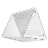 Frosted Hard Shell Case and Keyboard Cover for MacBook Pro 13 Inch (2016-2023) M1 M2 Models - A2338 A2289 A2251 A2159 - White - Top-Down View