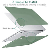 Midnight Green Hardshell MacBook Pro Case with Keyboard Cover for 13 M1 M2 Models (2016-2023) A2338 A2289 A2251 A2159 - Low Angle