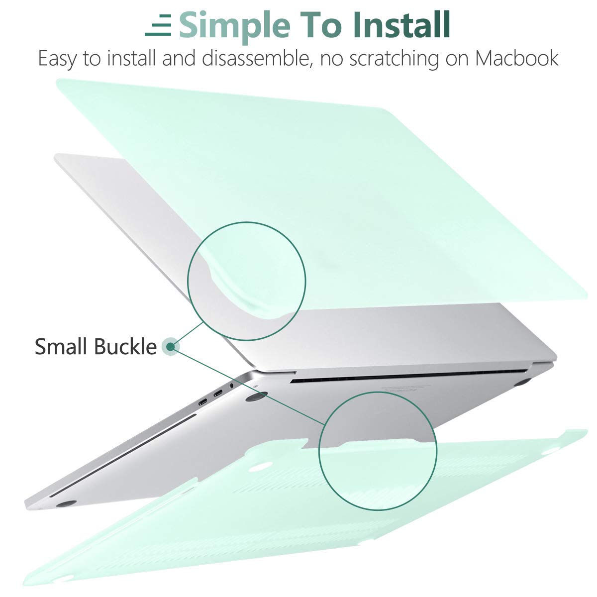 Protective Green Hard Shell Case for MacBook Pro 13 Inch (2016-2023) M1 M2 Models with Keyboard Skin Cover